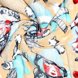 Monte Carlo Yellow & Multicoloured Set of 5 Cartoon Characters Blanket image 5