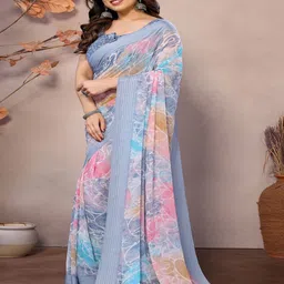 CATCHY FOREVER Women Abstract Printed Saree image 5