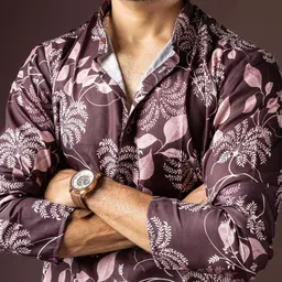 Rawayi Men Floral Printed Thread Work Kurta image 4