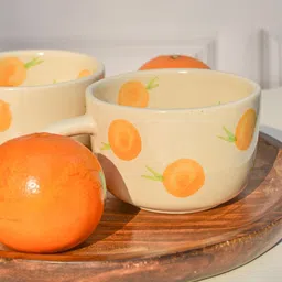 QSHI STUDIO Cream-Coloured Conversational Ceramic Matte Core Set of Cups and Mugs image 3