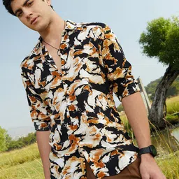 Campus Sutra Men Classic Printed Spread Collar Shirt-picture-17