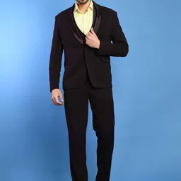 SQUIREHOOD Smart Fit Cotton Single-Breasted 3 Piece Suits-picture-33
