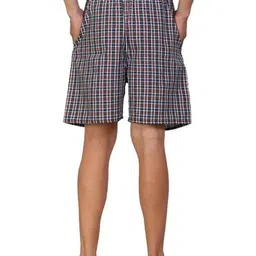DIGITAL SHOPEE Men Pack Of 4 Checked Cotton Boxers image 4