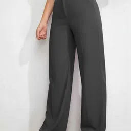 BROADSTAR Women Smart Straight Fit High-Rise Easy Wash Trousers image 4