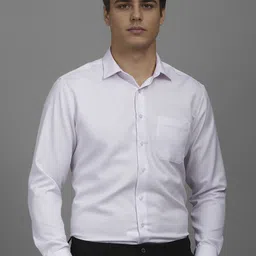 Louis Philippe Men Slim Fit Spread Collar Textured Cotton Formal Shirt-picture-27