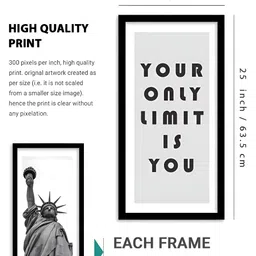 Kotart Black & White 4 Pieces Wooden Abstract Wall Arts image 3