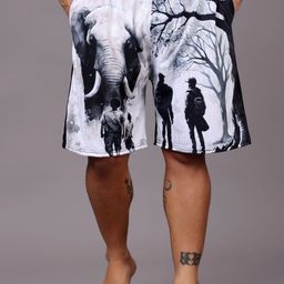 YELLOW TREE Men Printed Regular Fit Mid-Rise Shorts-picture-41