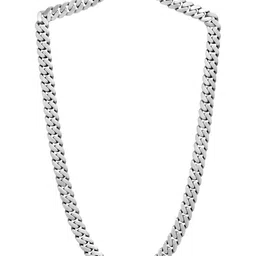 925 SILLER Men Sterling Silver Rhodium-Plated Chain image 1