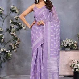 Elora Ethnic Motifs Printed Ready To Wear Saree With Unstitched Blouse-picture-30