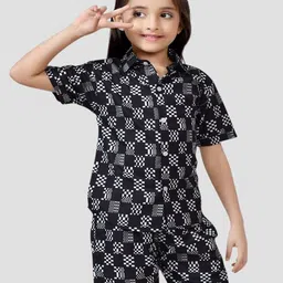BAESD Girls Printed Short Sleeves Shirt With Shorts-image-56