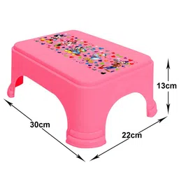 Kuber Industries Pink & Blue Abstract Plastic Bath Accessories Set image 2