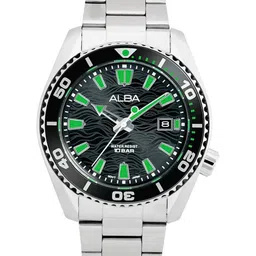 ALBA Black Surf Dial with Black & Green Rotating Bezel AS9R75X1-image-18