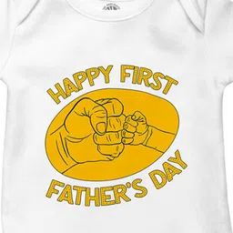 THE PRINT PLATTER Infants Ultra Biowash Envelope Neck Printed Cotton Romper Bodysuit image 2