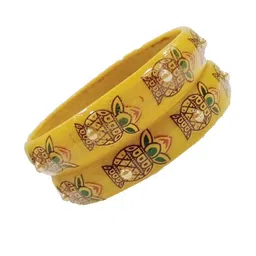 SAVORADE Yellow Glass Bangle image 3