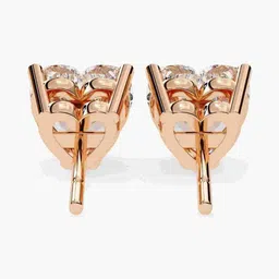 VALANOVA BIS Hallmark 18 Kt Rose Gold Diamond Studded Earrings- 1.69 g image 4