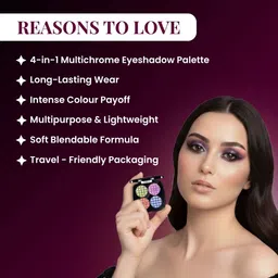 Charmacy Milano Insane Quad Multichrome Eyeshadow Palette - Shade 02 image 4