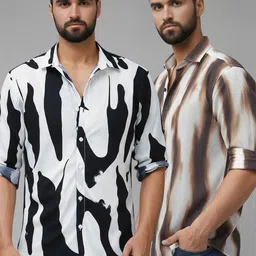 SZN Men Standard Printed Casual Shirt-picture-34