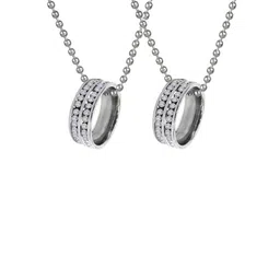 Utkarsh Silver-Plated Circular Pendants with Chains-picture-36