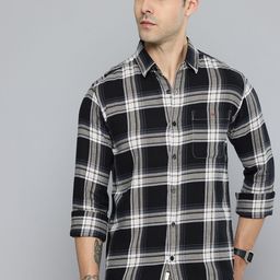 Mufti Pure Cotton Checked Slim Fit Casual Shirt-picture-13