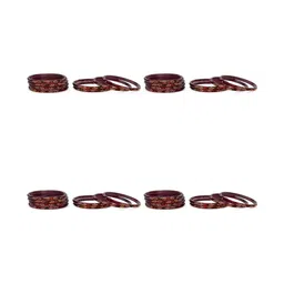 SOMIL Set Of 16 Artificial Stones Studded Bangles-picture-37