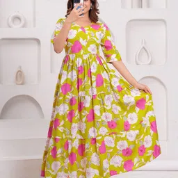 NEW4U Women Floral Printed Floral Anarkali Kurta-picture-25