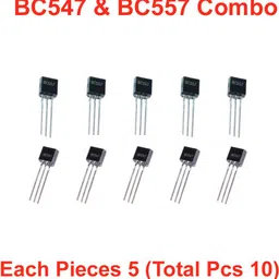 BC 547 NPN transistors & BC 557 PNP transistors_Each Pieces 5 (Pack Of 10) NPN Transistor-image-0