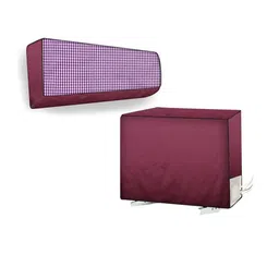 The Furnishing Tree Maroon Printed Air Conditioner Cover-picture-39