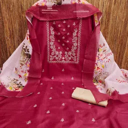 SHADOW & SAINING Embroidered Unstitched Dress Material image 3