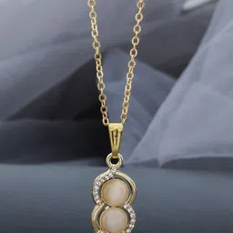 SZN Set Of 2 Gold-Plated Floral Shaped Pendants With Chains image 5