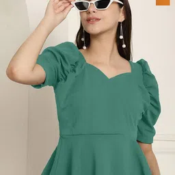Tromko Women Pack Of 2 Puff Sleeves Top-image-83