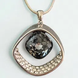 SAPRAA TRENDS Women Copper Silver-Plated Pendants with Chains image 5