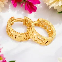 SHREE KRISHNA SHOPPING Unisex Gold-Plated Brass Earrings-image-86