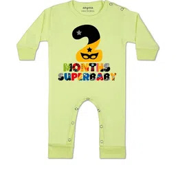 Arvesa Kids-Unisex Yellow Cotton Rompers-picture-54