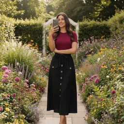 sands apparel Women Solid A-line Black Skirt image 3