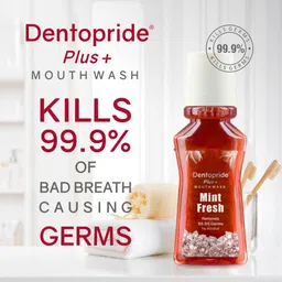 dentopride Plus Mouth Wash 150 ml | For Total Oral Hygiene | Long Lasting Freshness - Mint Fresh image 4