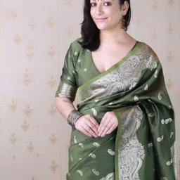 all about you Woven Design Zari Banarasi Saree image 4