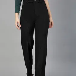 Metronaut Women Relaxed Loose Fit High-Rise Trousers-picture-13