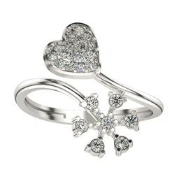 VALANOVA 14KT White Gold Diamond Studded Ring 2.53 g-image-8