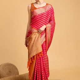 Moda Rapido Woven Design Zari Silk Blend Banarasi Saree image 5