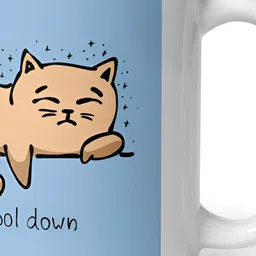 Mr UVD White & Blue Printed Ceramic Matte Mugs Set of Cups and Mugs image 2