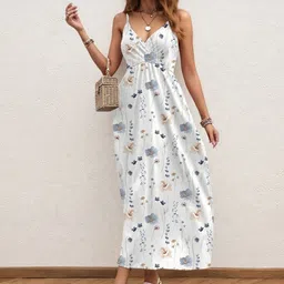 Mast & Harbour Floral Print A-Line Midi Dress-picture-19