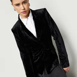max Women Striped Polyester Biker Jacket-picture-34