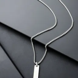 Designs & You Men Silver-Plated Stainless Steel Geometric Pendant-picture-14