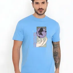 KaamBhari Graphic Printed Round Neck Regular Fit Cotton T-shirt-picture-10