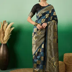 DEVATITHI Woven Design Zari Banarasi Saree-picture-10
