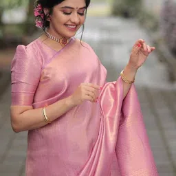 YAMUNE Woven Design Zari Art Silk Handloom Banarasi Saree-picture-22