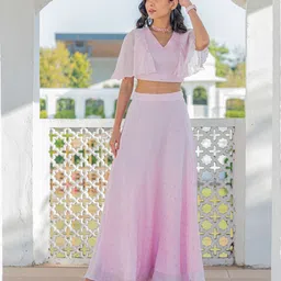 Kohsh Embroidered Thread Work Ready to Wear Lehenga Cholli-picture-32