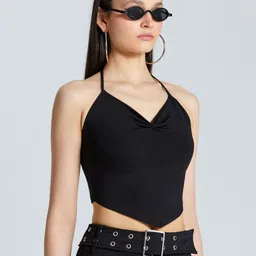 ZOMODA Tie-Up Neck Crop Top image 3