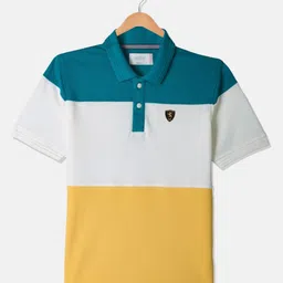 Octave Boys Colourblocked Polo Collar Cotton T-shirt-picture-34