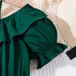 ethit Floral Print Puff Sleeve Fit & Flare Midi Dress image 5